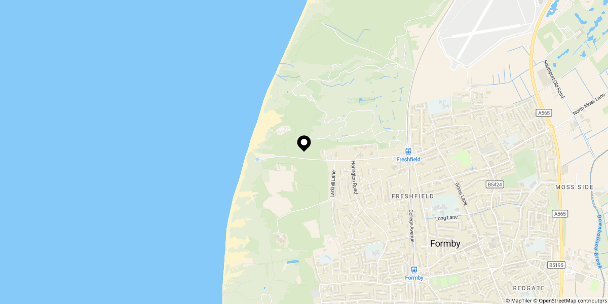Approximate location of Badgers Rake, Formby, Liverpool, L37 1XU