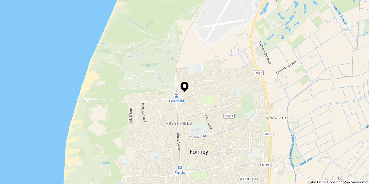 Approximate location of Argarmeols Road, Formby, Merseyside, L37 7BU