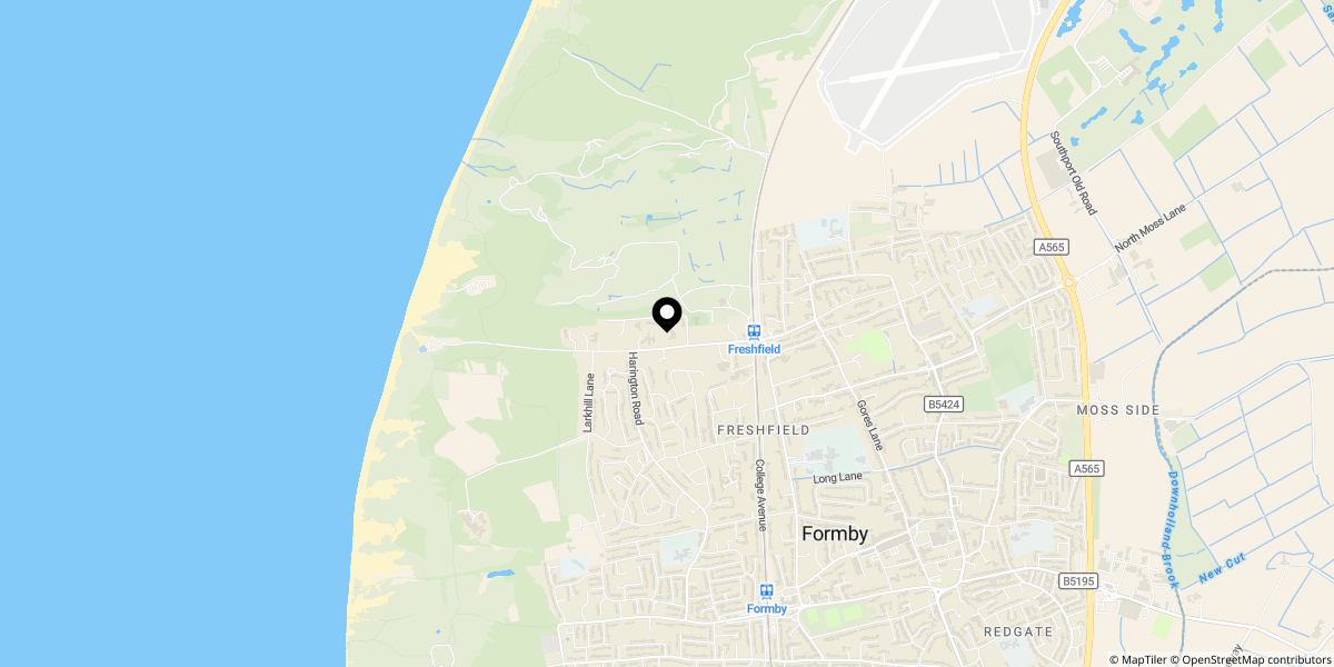 Approximate location of Victoria Road, Formby, Liverpool, L37 1LP