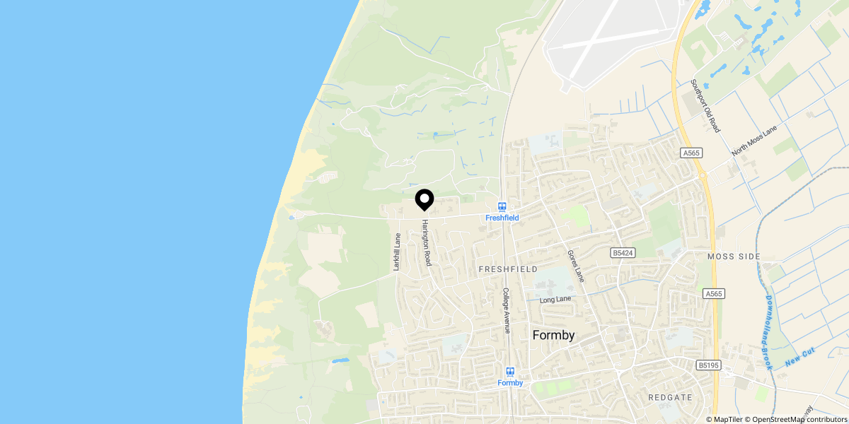 Approximate location of Victoria Road, Formby, Liverpool, L37 1LJ