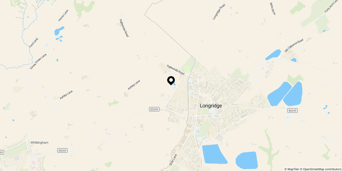 Approximate location of Halfpenny Lane, Longridge, Preston, Lancashire, PR3 2EA
