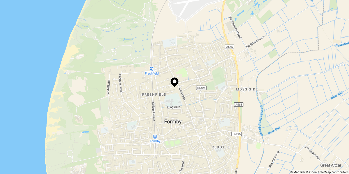 Approximate location of Old Town Lane, Formby, Liverpool, L37 3HJ