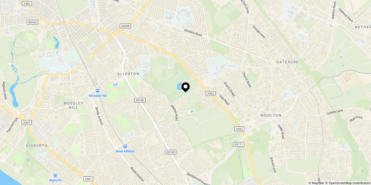 Approximate location of Cedar Close, Allerton, Liverpool, L18 3NF